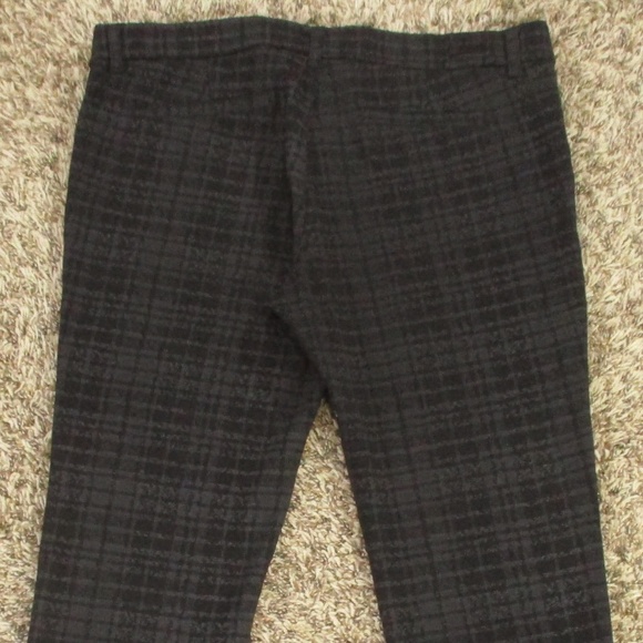 Kut From The Kloth Pants Women's 12 Black Gray Plaid Skinny Stretch Trousers - Picture 4 of 9